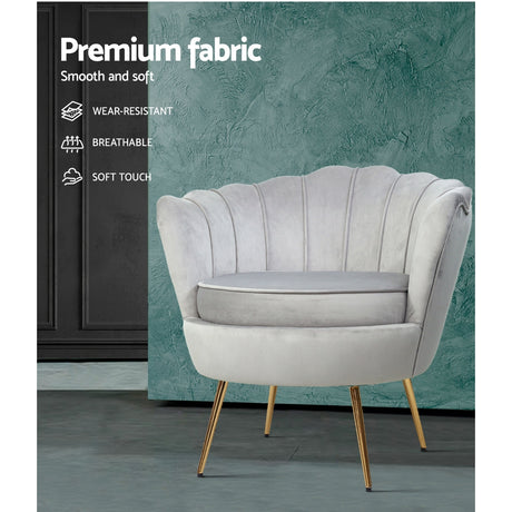 Velvet Callista Armchair by Artiss - Timeless Elegance in Various Colors