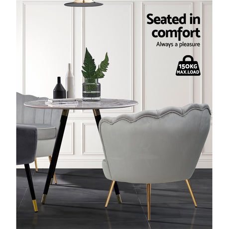 Velvet Callista Armchair by Artiss - Timeless Elegance in Various Colors