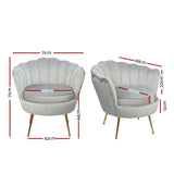 Velvet Callista Armchair by Artiss - Timeless Elegance in Various Colors