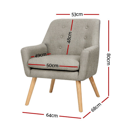 Leura Accent Chair 2pcs, Beige