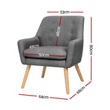 Leura Accent Chair 2pcs, Grey