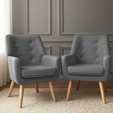 Leura Accent Chair 2pcs, Grey