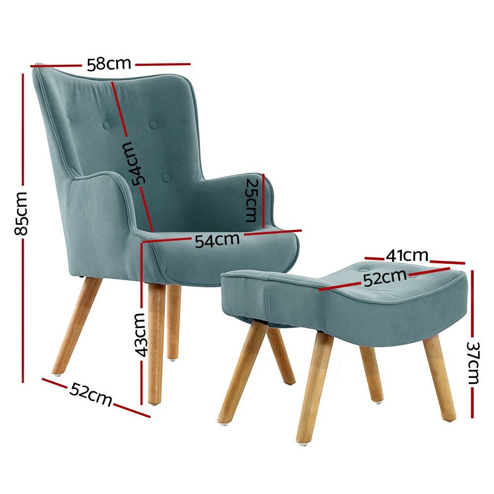 Berambing Armchair, Blue