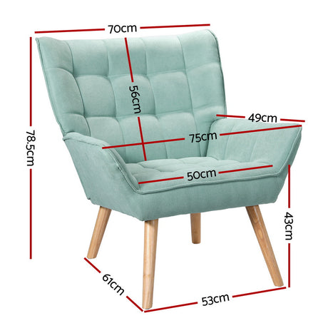 Hadley Accent Chair, Blue, view 2