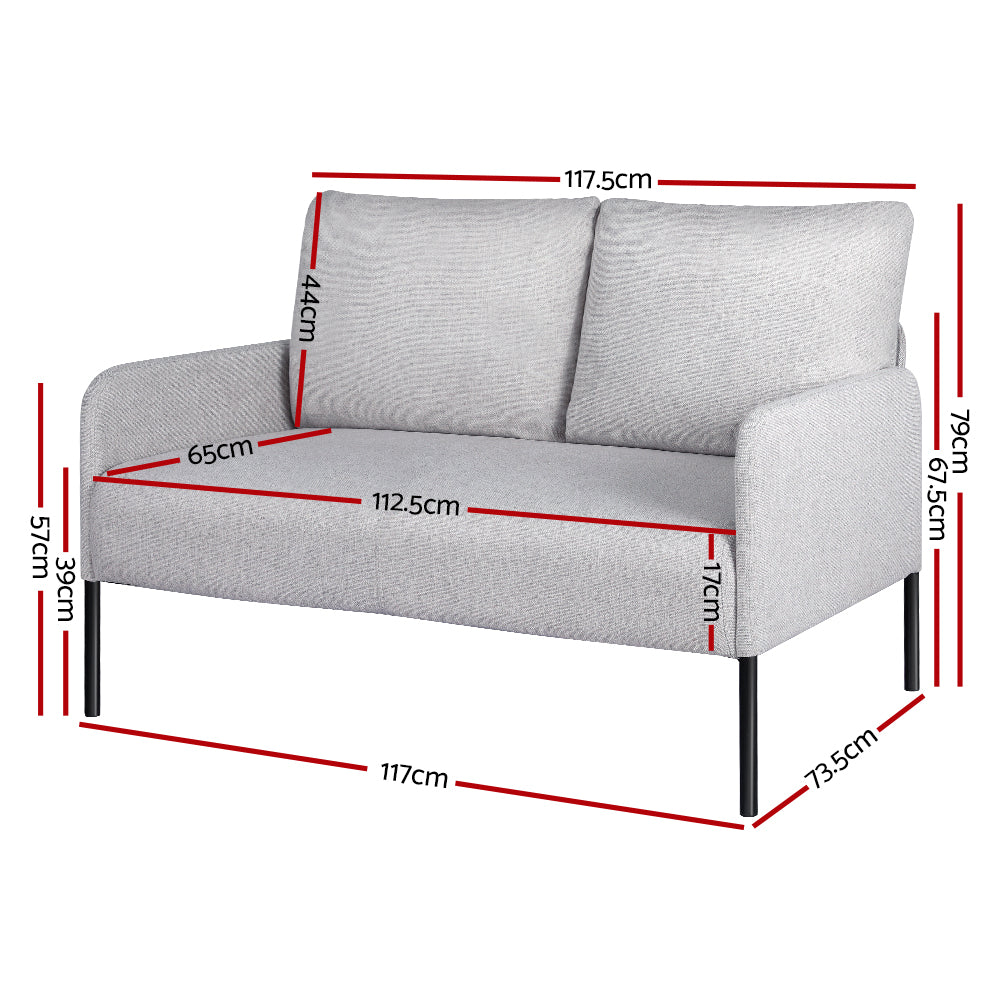 Aiguablava 2 Seater Sofa, Grey