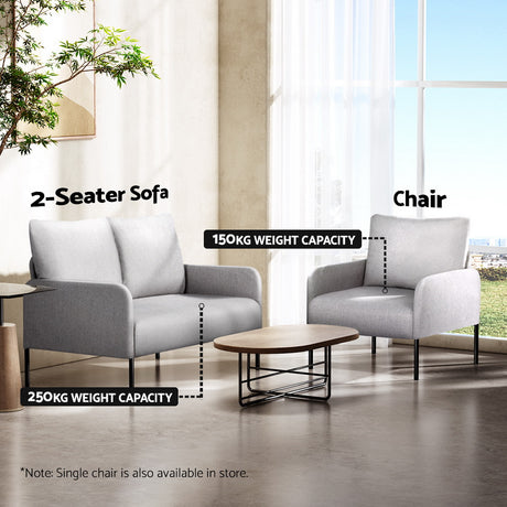 Aiguablava 2 Seater Sofa, Grey