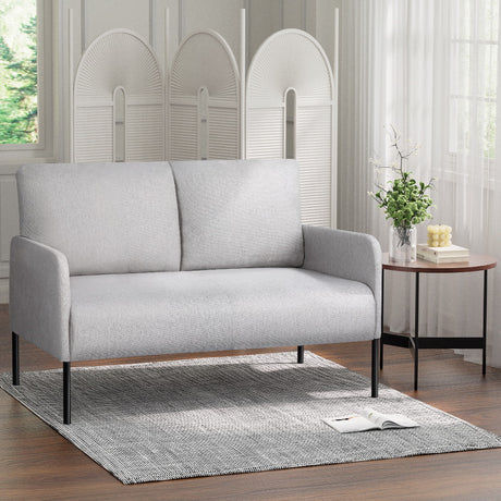 Aiguablava Grey linen sofa in a modern living room