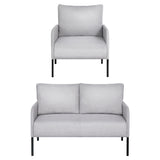 Artiss KANE 4-Seater Sofa Set with Armchair — Soft Linen Fabric, Grey — Allure Home Collections