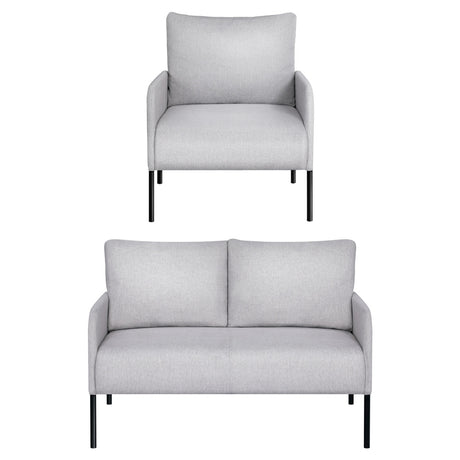 Artiss KANE 4-Seater Sofa Set with Armchair — Soft Linen Fabric, Grey — Allure Home Collections
