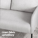 Artiss KANE 4-Seater Sofa Set with Armchair — Soft Linen Fabric, Grey — Allure Home Collections