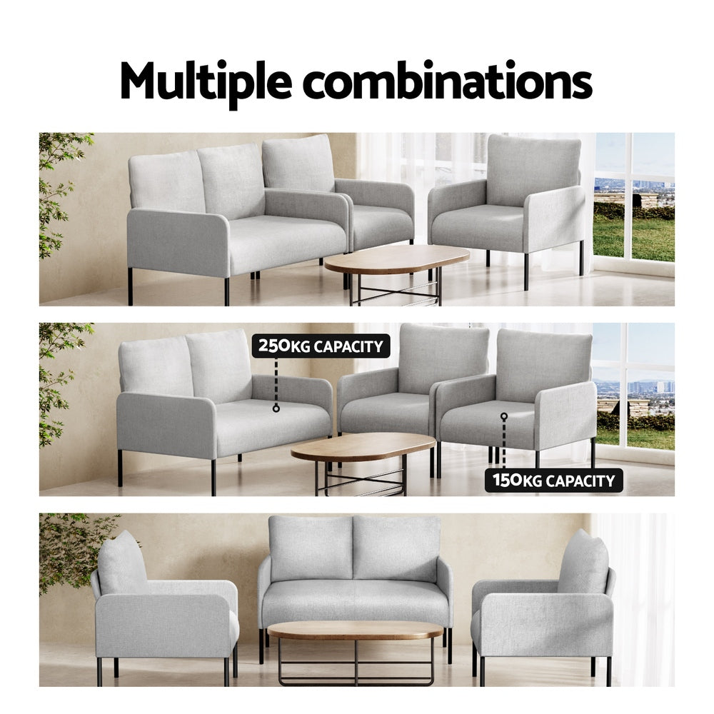 Aiguablava 4 Seater Sofa, Grey