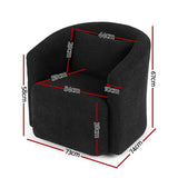 Hampton Swivel Armchair, Black