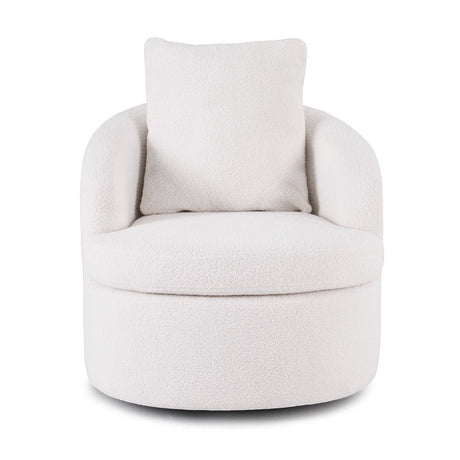 Bullaburra Swivel Armchair, White