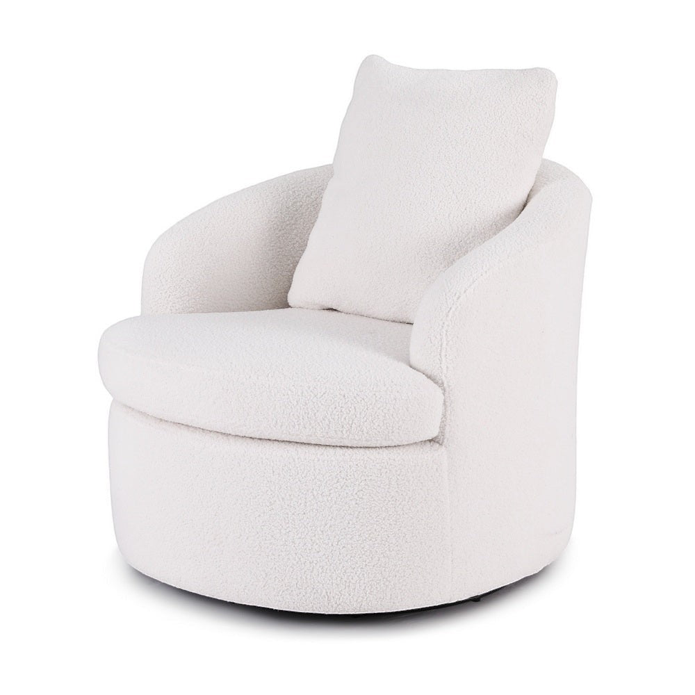 Bullaburra Swivel Armchair, White