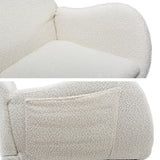 Artiss Boucle Rocking Chair with Armchair Pillow - White