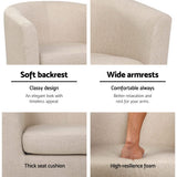 Artiss Abby Beige Tub Chair - Modern Comfort with Timeless Design