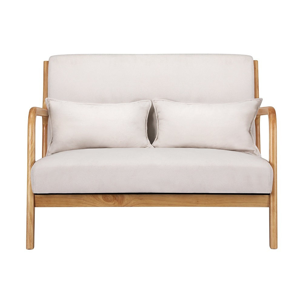 Yellow Rock Two Seater Armchair, Beige