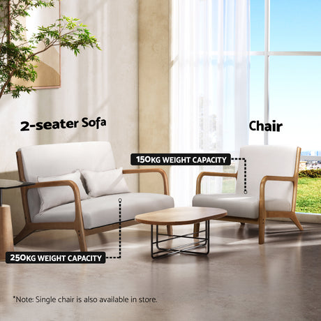 Quincy Loveseat, Beige, view 6