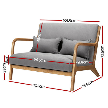 Quincy Loveseat, Grey, view 2
