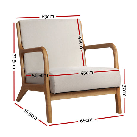 Springwood Armchair 2pcs, Beige