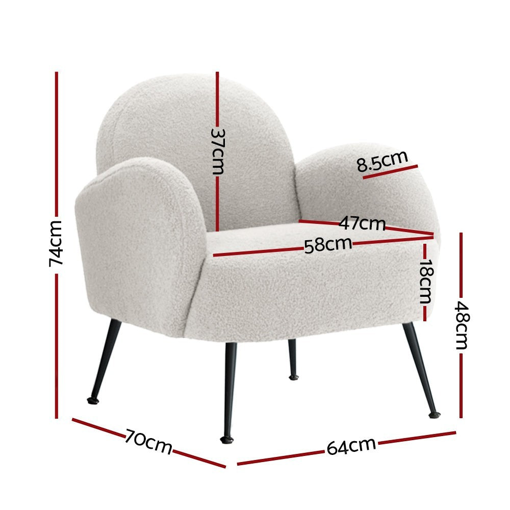 Mount Irvine Accent Chair, White