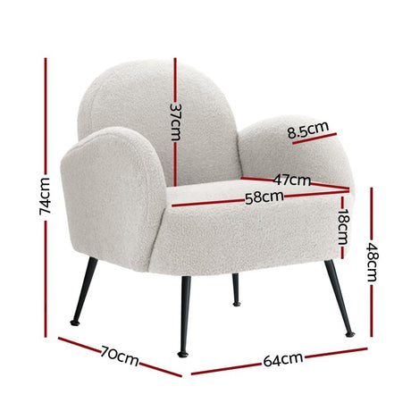 Mount Irvine Accent Chair, White