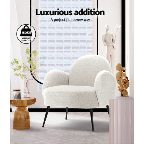 Artiss Hanes Boucle Armchair - Luxurious Comfort in Various Colors
