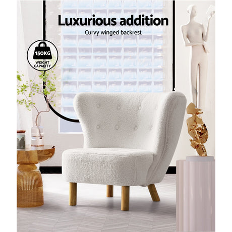 Hazel Accent Armchair, White, view 4