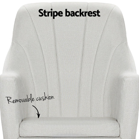 Jonah Linen Rocking Chair in Beige