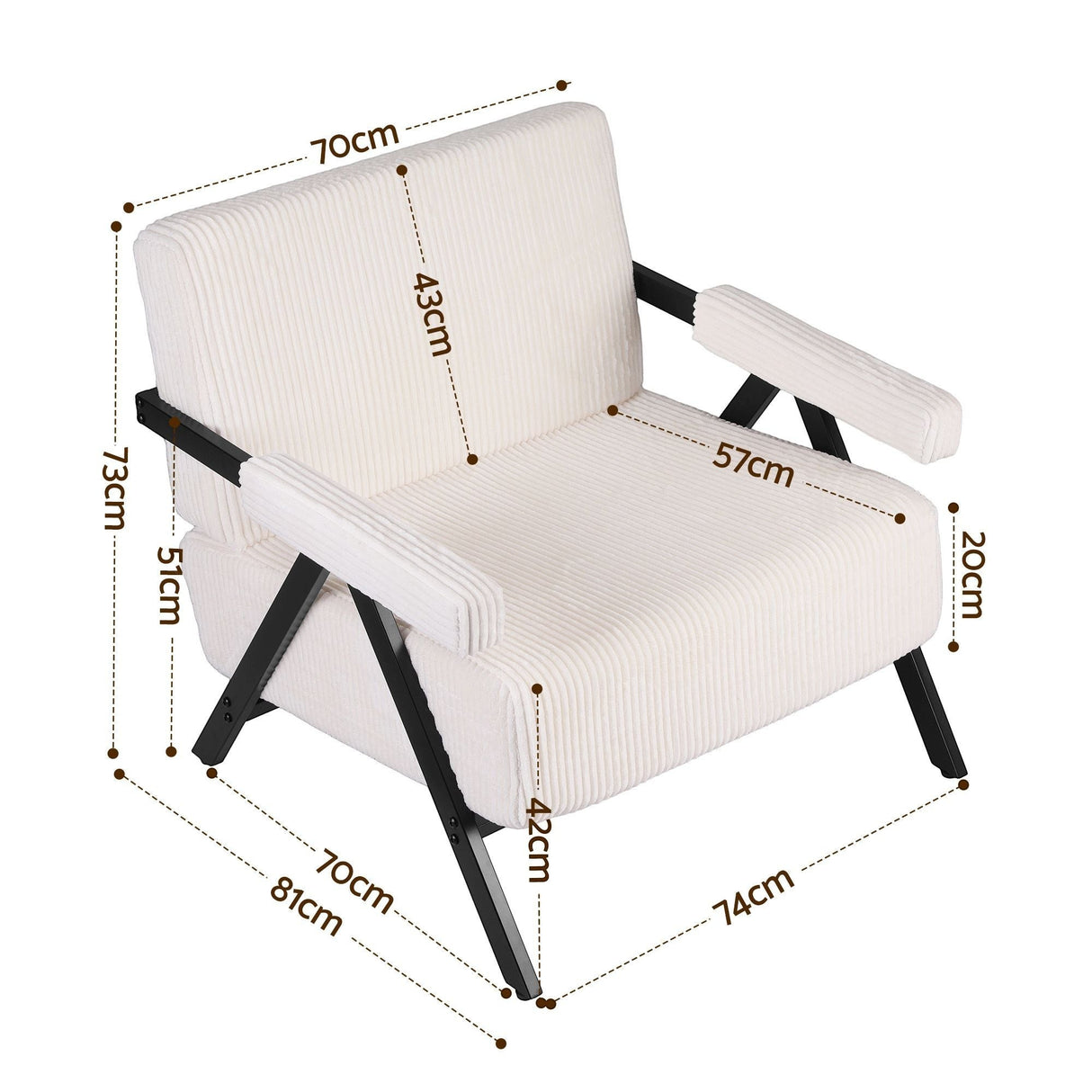 Mount Riverview Accent Chair, White