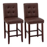 Artiss ergonomic tufted bar stools set of 2 with timber frame — Allure Home Collections