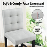 Artiss tufted bar stool backrest and seat detail close-up — Allure Home Collections