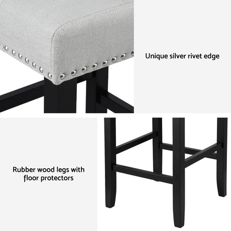 Pair of Artiss ergonomic bar stools in contemporary dining setting — Allure Home Collections
