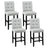 Artiss bar stool tufted seat and silver rivet trim detail close-up — Allure Home Collections