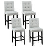 Artiss bar stool tufted seat and silver rivet trim detail close-up — Allure Home Collections