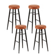 Artiss brown PU leather round bar stools set of 4 — Allure Home Collections