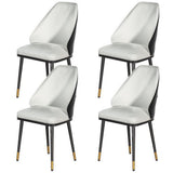 Artiss Beige and Black PU Leather Dining Chairs — Set of 4 — Allure Home Collections