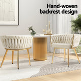 Artiss Velvet Armchair Dining Chairs — Set of 4, Beige, Black or Grey — Allure Home Collections