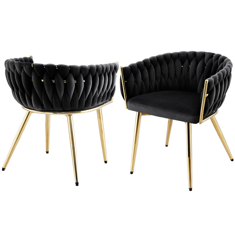 Artiss Velvet Armchair Dining Chairs — Set of 2, Multiple Colours — Allure Home Collections
