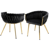 Artiss Velvet Armchair Dining Chairs — Set of 2, Multiple Colours — Allure Home Collections