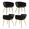 Artiss Velvet Armchair Dining Chairs — Set of 4, Beige, Black or Grey — Allure Home Collections
