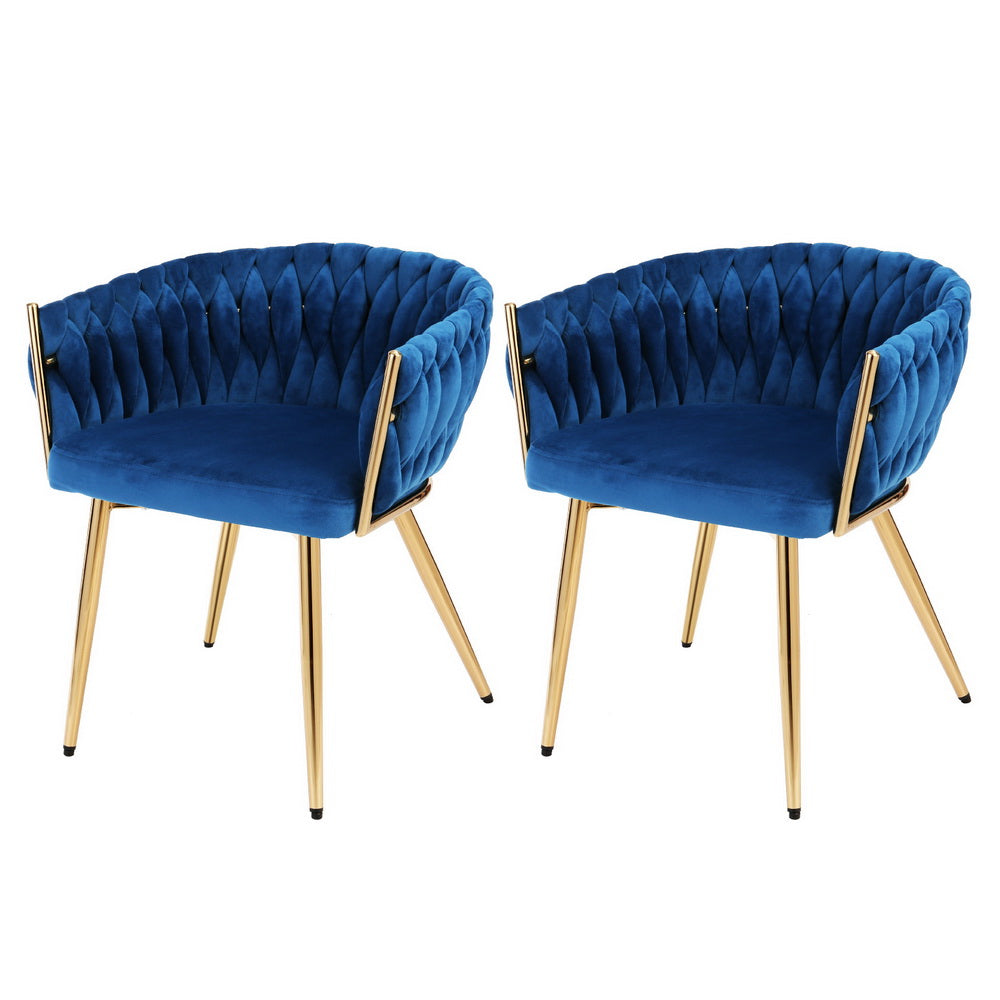 Artiss Velvet Armchair Dining Chairs — Set of 2, Multiple Colours — Allure Home Collections