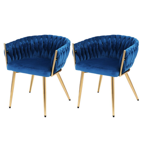 Artiss Velvet Armchair Dining Chairs — Set of 2, Multiple Colours — Allure Home Collections