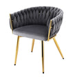 Artiss Velvet Weaving Armchair Dining Chair — Single, Multiple Colours — Allure Home Collections