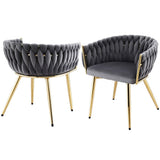 Artiss Velvet Armchair Dining Chairs — Set of 2, Multiple Colours — Allure Home Collections