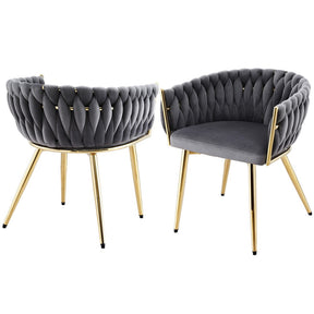Artiss Velvet Armchair Dining Chairs — Set of 2, Multiple Colours — Allure Home Collections
