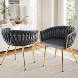 Artiss Velvet Armchair Dining Chairs — Set of 2, Multiple Colours — Allure Home Collections