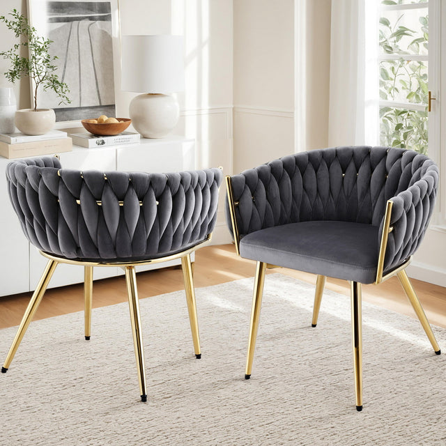 Artiss Velvet Armchair Dining Chairs — Set of 2, Multiple Colours — Allure Home Collections