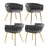 Artiss Velvet Armchair Dining Chairs — Set of 4, Beige, Black or Grey — Allure Home Collections