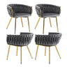 Artiss Velvet Armchair Dining Chairs — Set of 4, Beige, Black or Grey — Allure Home Collections